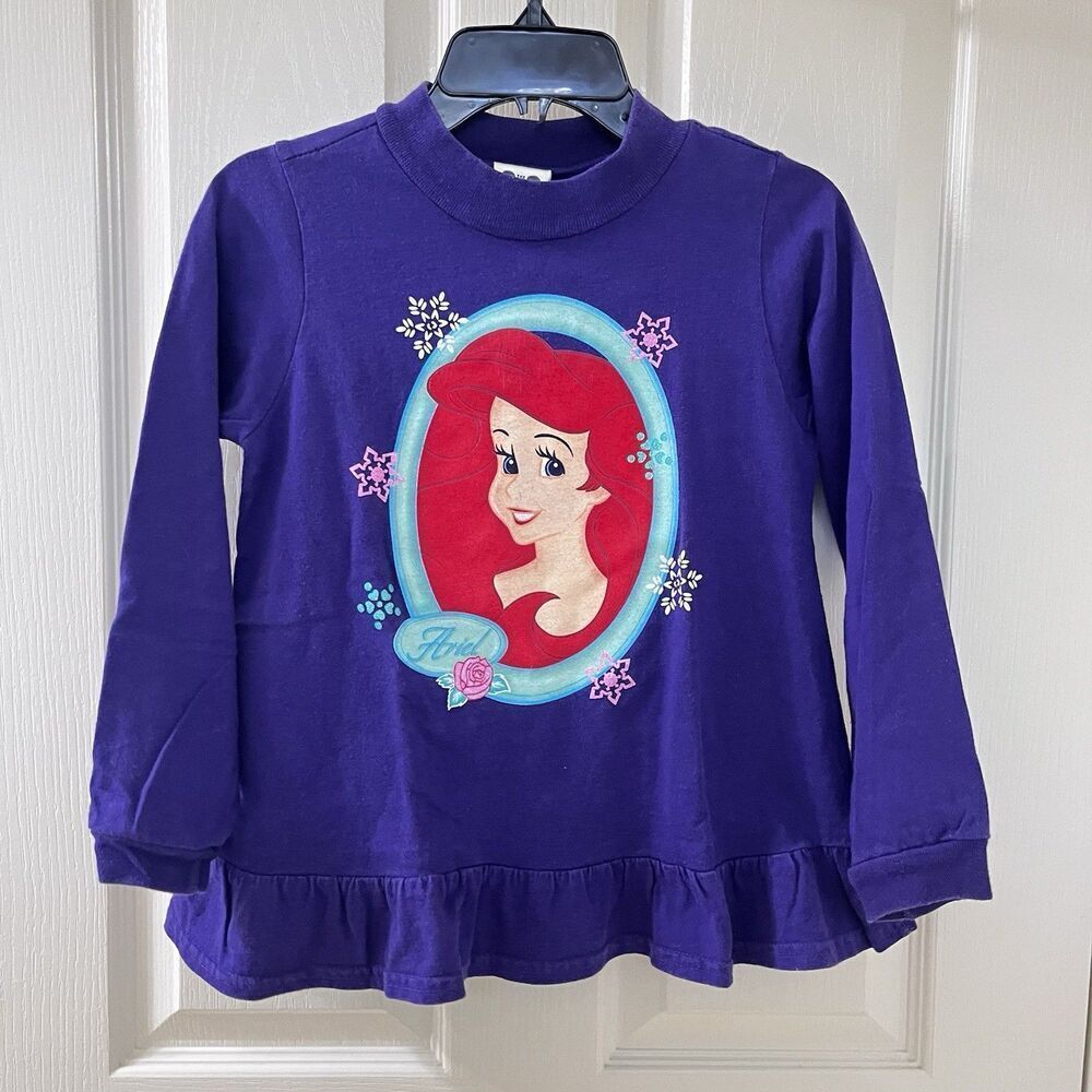 Vintage The Disney Catalog The Little Mermaid Ariel Peplum Top Girls Size 7/8